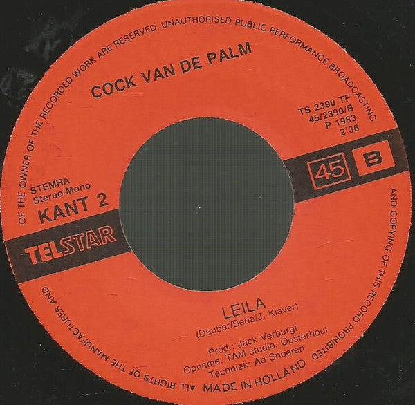 Cock van der Palm : Mira / Leila (7", Single)