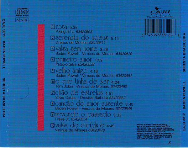 Baden Powell : Seresta Brasileira (CD, Album, RE)