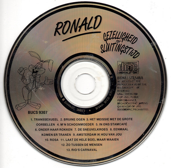 Ronald (3) : Gezelligheid Tot Sluitingstijd (CD, Album)