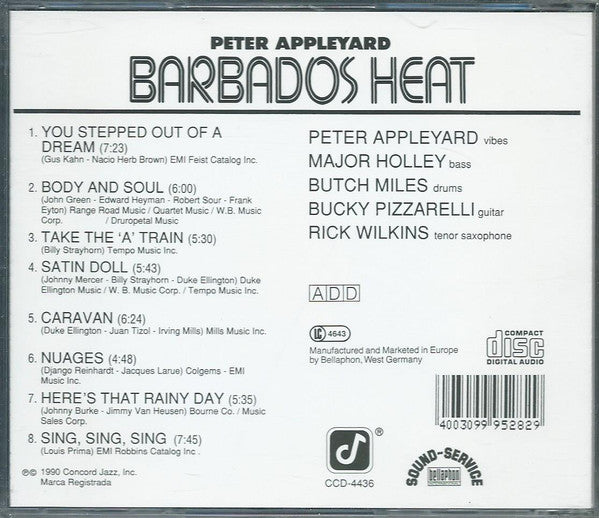 Peter Appleyard : Barbados Heat (CD, Album)