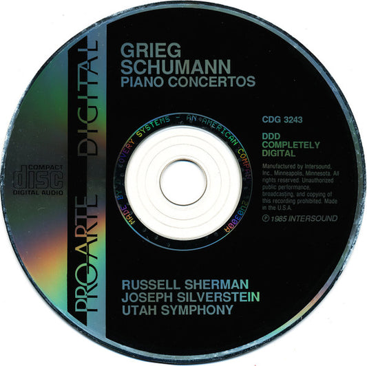 Russell Sherman, Joseph Silverstein, Utah Symphony Orchestra : Grieg - Schumann Piano Concertos (CD, Album)