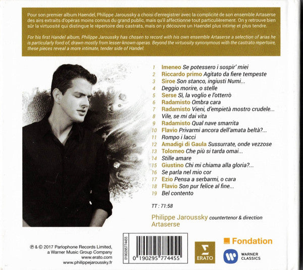 Georg Friedrich Händel, Philippe Jaroussky, Ensemble Artaserse : The Händel Album (CD, Album)