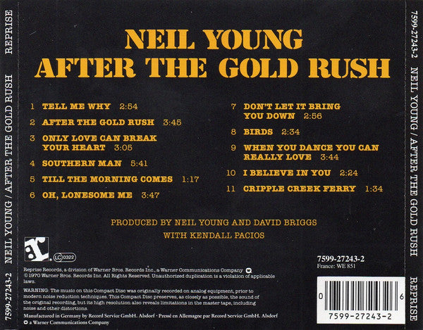 Neil Young : After The Gold Rush (CD, Album, RE, RP)
