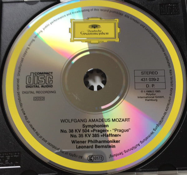 Wolfgang Amadeus Mozart - Leonard Bernstein, Wiener Philharmoniker : Symphonien No. 35 Haffner / No. 38 Prague (CD, Album)