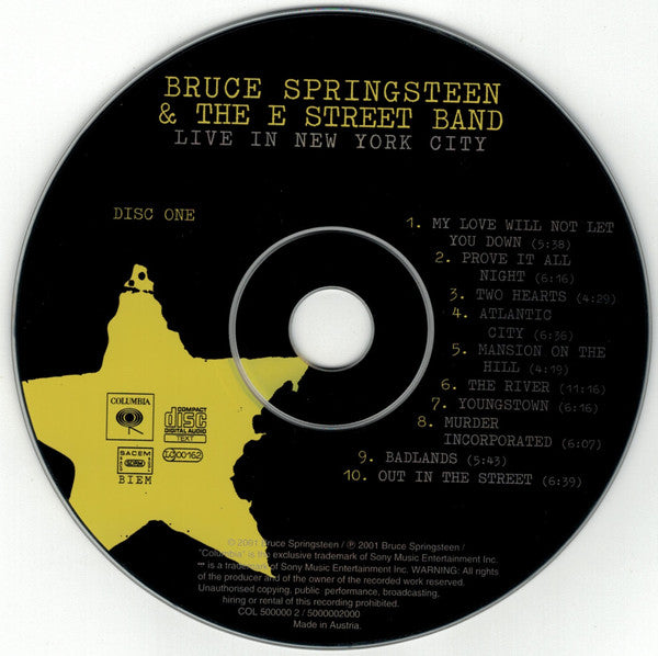 Bruce Springsteen & The E-Street Band : Live In New York City (2xCD, Album)