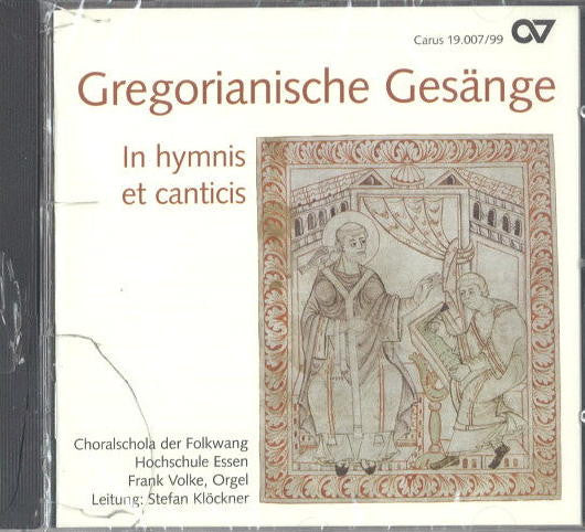 Choralschola Der Folkwang Hochschule, Frank Volke, Stefan Klöckner : Gregorianische Gesänge (In Hymnis et Canticis) (CD)