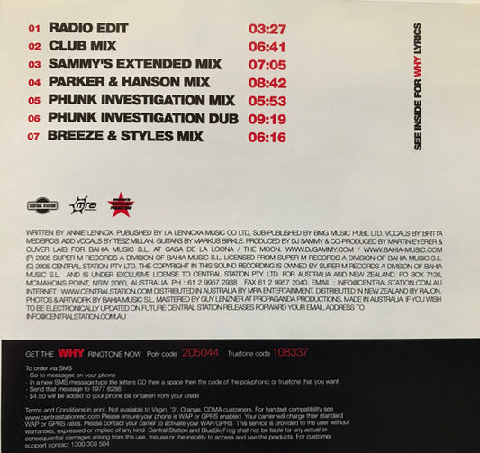 DJ Sammy : Why (CD, Maxi)