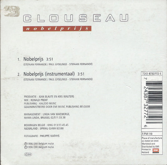 Clouseau : Nobelprijs (CD, Single, Car)