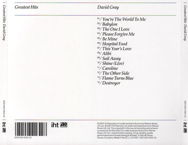 David Gray : Greatest Hits (CD, Comp)