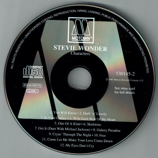 Stevie Wonder : Characters (CD, Album, RE)