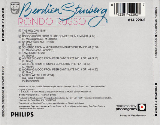 Berdien Stenberg : Rondo Russo (CD, Album, Blu)