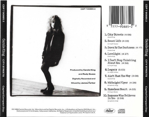 Carole King : City Streets (CD, Album)
