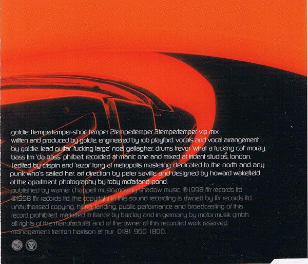 Goldie : Temper Temper (CD, Single, CD1)