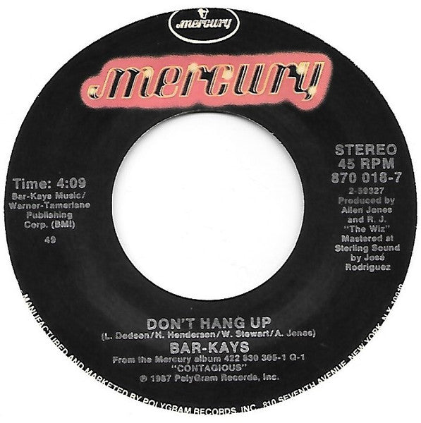 Bar-Kays : Don't Hang Up (7", Single, 49)