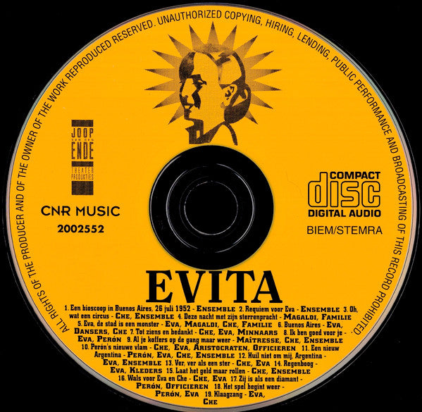 Originele Nederlandse Cast "Evita" : Evita (CD, Album)
