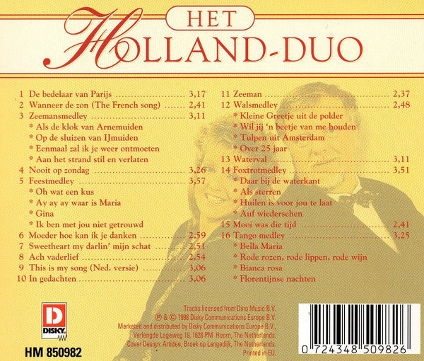 Het Holland Duo : Mooi Was Die Tijd (CD, Album)