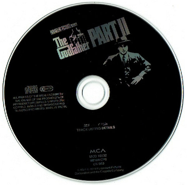 Various : The Godfather · Part II (Original Motion Picture Soundtrack) (CD, Album, RE)