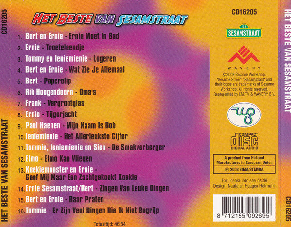 Sesamstraat : Het Beste Van Sesamstraat Liedjes En Verhaaltjes (CD)