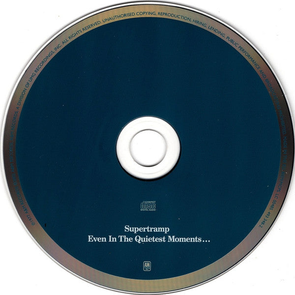 Supertramp : Even In The Quietest Moments... (CD, Album, RE, RM, RP)