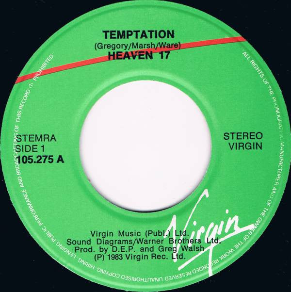 Heaven 17 : Temptation (7", Single)