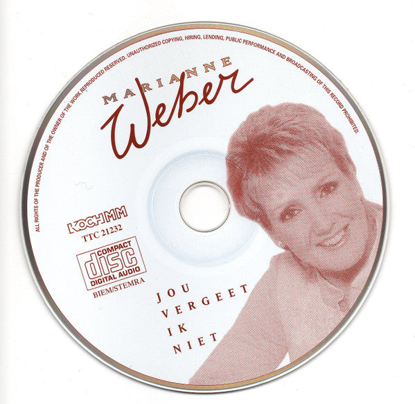 Marianne Weber : Jou Vergeet Ik Niet (CD, Album)