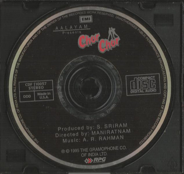 A.R. Rahman, P.K. Mishra : Chor Chor (CD, Album)