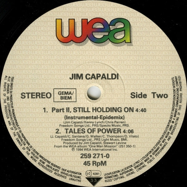 Jim Capaldi : I'll Keep Holding On (12")