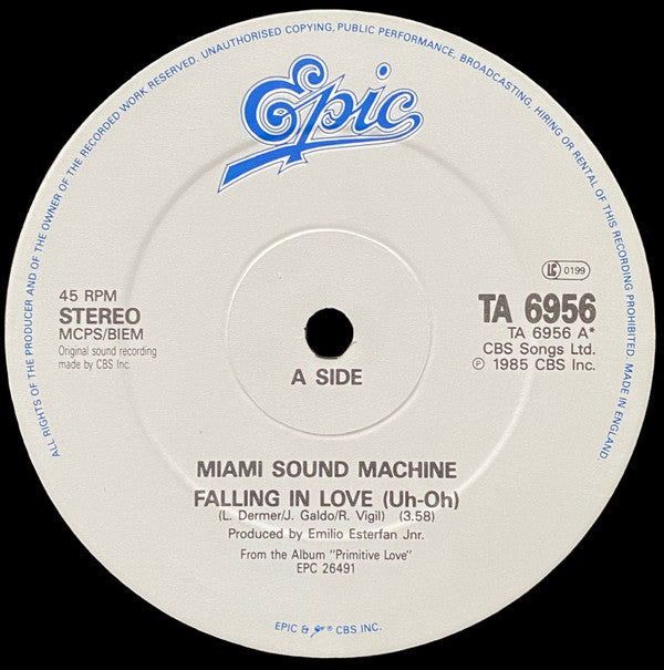 Miami Sound Machine : Falling In Love (Uh-Oh) (12", Single)