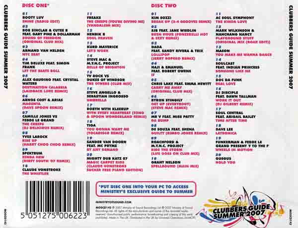 Various : Clubbers Guide Summer 2007 (2xCD, Mixed)
