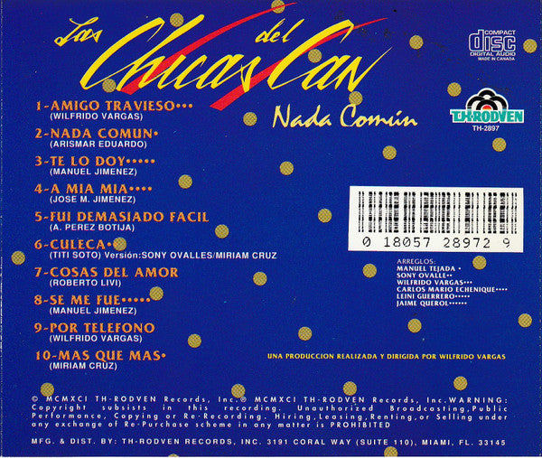Las Chicas Del Can : Nada Común (CD, Album)