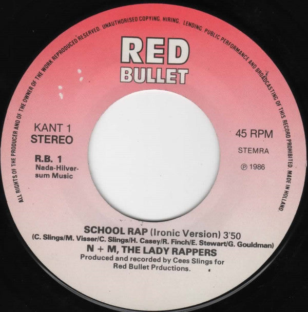 N&M (The Lady Rappers) : School Rap (7", Single)