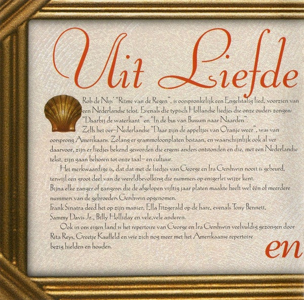 Robert Long, Greetje Kauffeld, Margriet Hermans En De Orkest Koos Mark : Uit Liefde En Respect Voor Gershwin (CD, Album)
