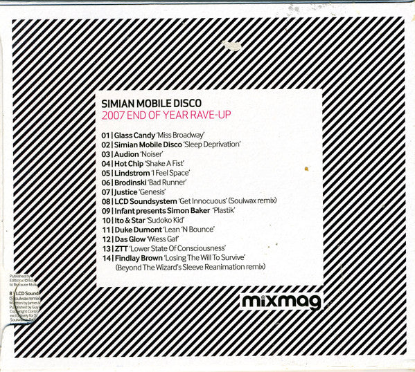 Simian Mobile Disco : 2007 End Of Year Rave-Up (CD, Mixed, Dis)