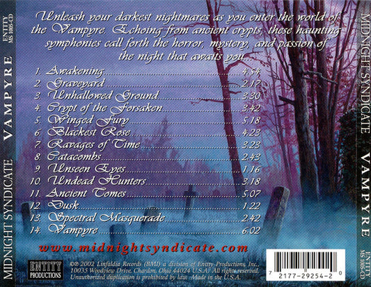 Midnight Syndicate : Vampyre (Symphonies From The Crypt) (CD, Album)