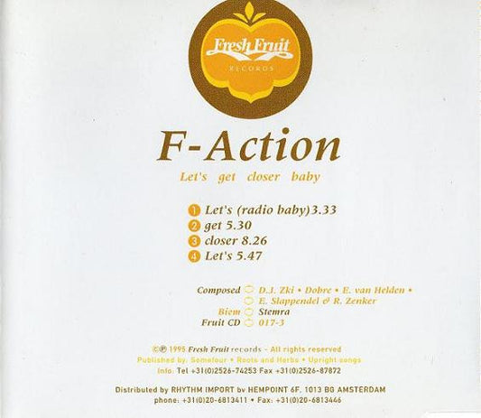 F-Action : Let's Get Closer Baby (CD, Maxi)