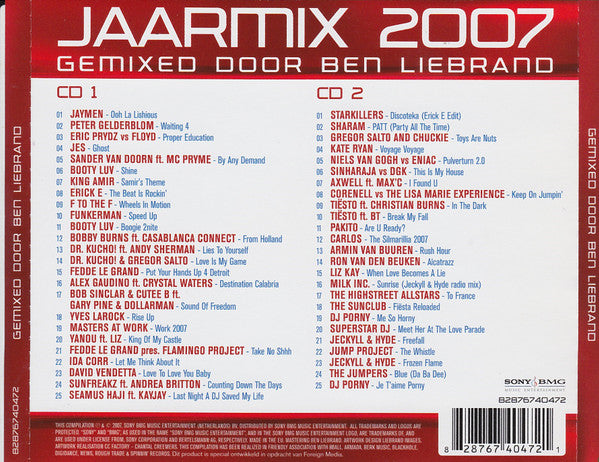 Ben Liebrand : Jaarmix 2007 (2xCD, Mixed)