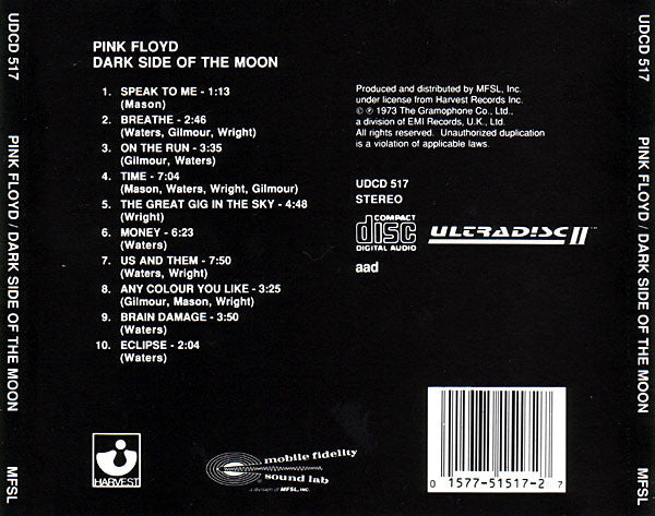 Pink Floyd : Dark Side Of The Moon (CD, Album, RE, RM, 24k)