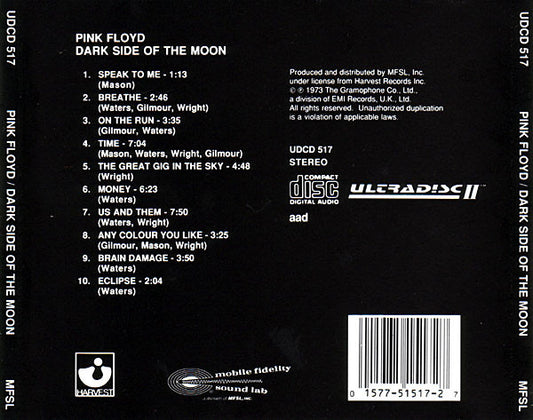 Pink Floyd : Dark Side Of The Moon (CD, Album, RE, RM, 24k)