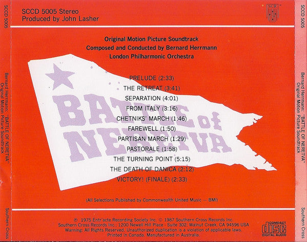 Bernard Herrmann, London Philharmonic Orchestra : Battle Of Neretva (Original Motion Picture Soundtrack) (CD, Album)