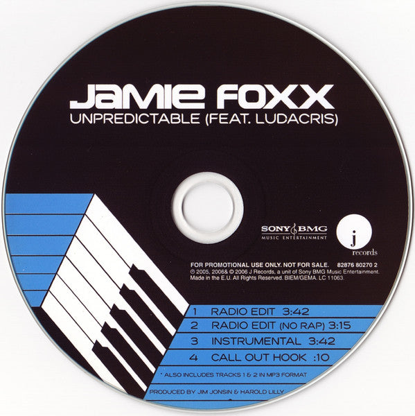 Jamie Foxx Feat. Ludacris : Unpredictable (CD, Single, Promo)