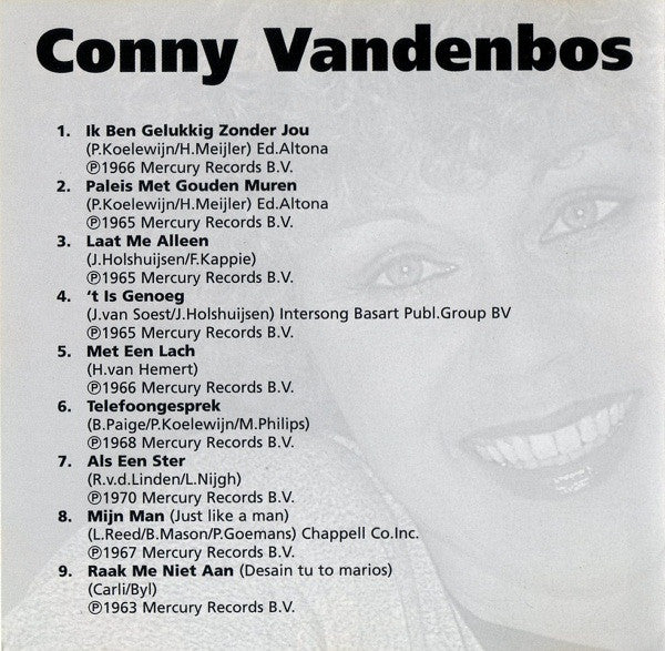 Conny Vandenbos : Ik Ben Gelukkig Zonder Jou (CD, Comp, RE)