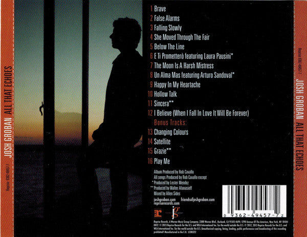 Josh Groban : All That Echoes (CD, Album, Sat)
