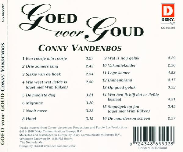 Conny Vandenbos : Conny Vandenbos (CD, Comp)