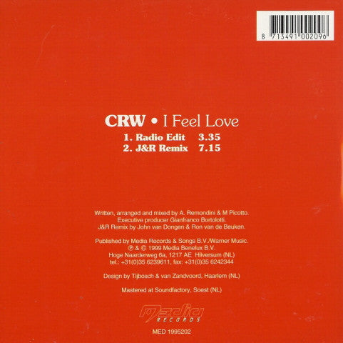 CRW : I Feel Love (CD, Single)