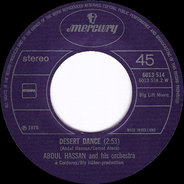 Abdul Hassan Orchestra : Arabian Affair / Desert Dance (7", Single)