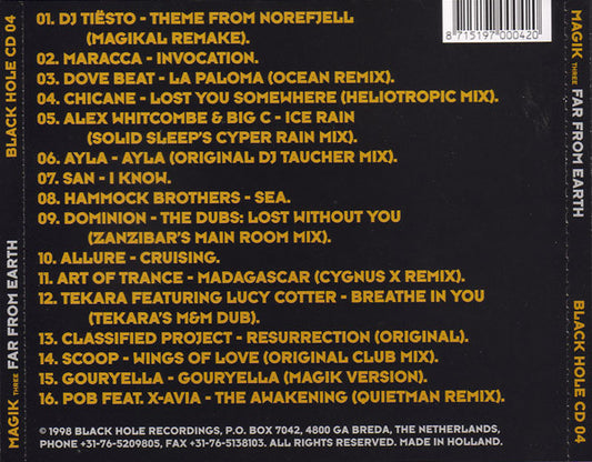 DJ Tiësto : Magik Three: Far From Earth (CD, Comp, Mixed, RE)