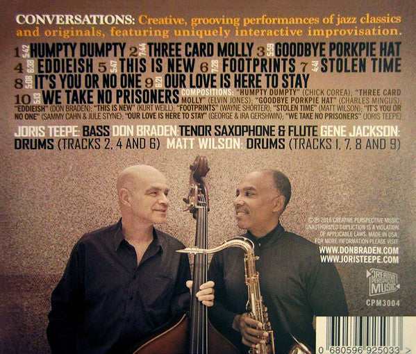 Joris Teepe & Don Braden : Conversations (CD, Album)