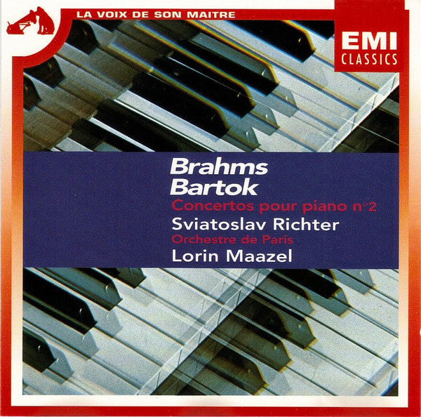 Johannes Brahms, Béla Bartók, Sviatoslav Richter, Lorin Maazel, Orchestre De Paris : Concerto Pour Piano (CD, Album, Comp, RE)