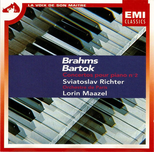 Johannes Brahms, Béla Bartók, Sviatoslav Richter, Lorin Maazel, Orchestre De Paris : Concerto Pour Piano (CD, Album, Comp, RE)