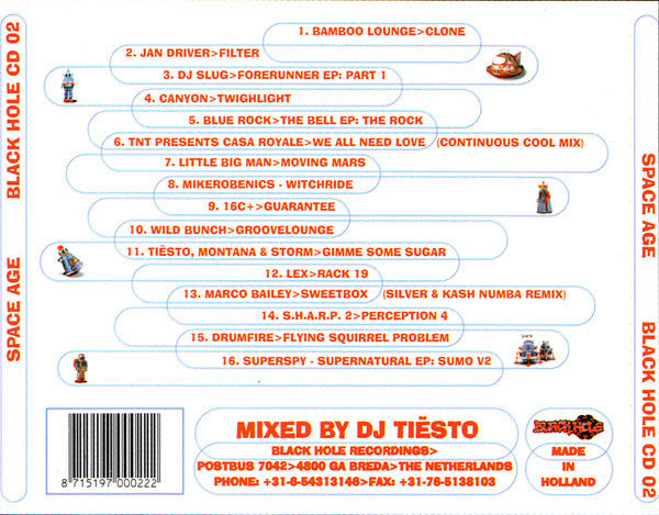 DJ Tiësto : Space Age 1.0 (CD, Mixed, Pin)